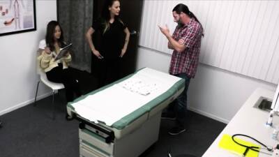 Foursome with the nurse and doctor at the practice - drtuber.com