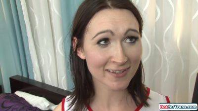 Jessica Fappit - Trans cheerleader Jessica Fappit analed by a big black cock - hotmovs.com