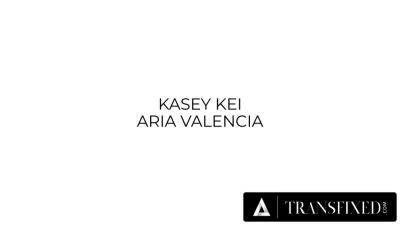 Valencia - TRANSFIXED - Trans Babe Kasey Kei Explores BDSM Bondage Sex With Her Sexy Girlfriend Aria Valencia - hotmovs.com