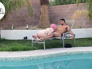 Claire Tenebrarum - Andre Stone - Tiny Pink-Haired Claire Tenebrarum Swaps Oral w/ Huge BBC Stud By the Pool - ashemaletube.com