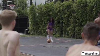 Eva Maxim - Curvy Ts Lets Two Basketball Players - Eva Maxim - hotmovs.com